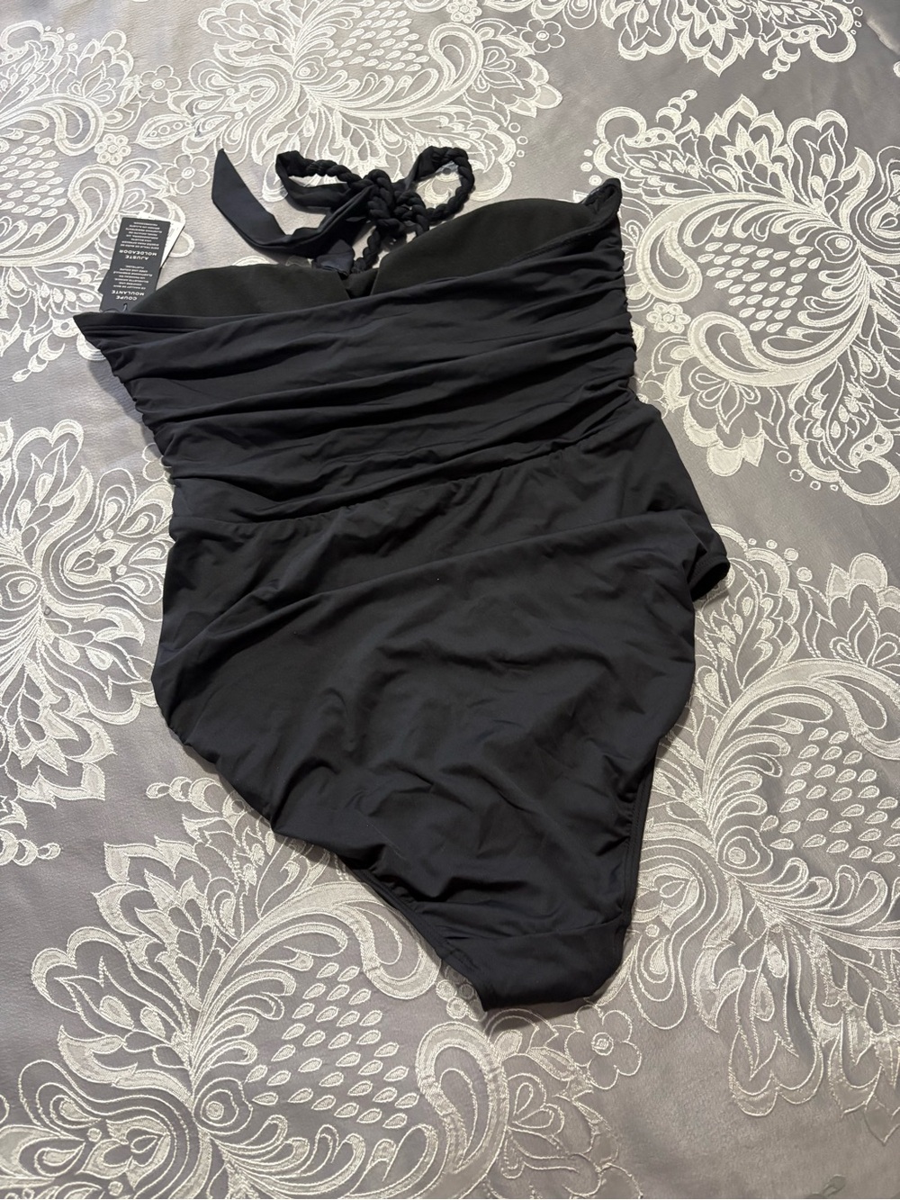 Ralph Lauren Black One-Piece Swimsuit Size 16 NWT